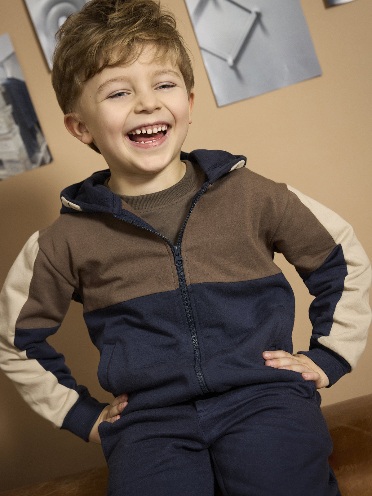Cardigan LS Sweat, Dark Navy