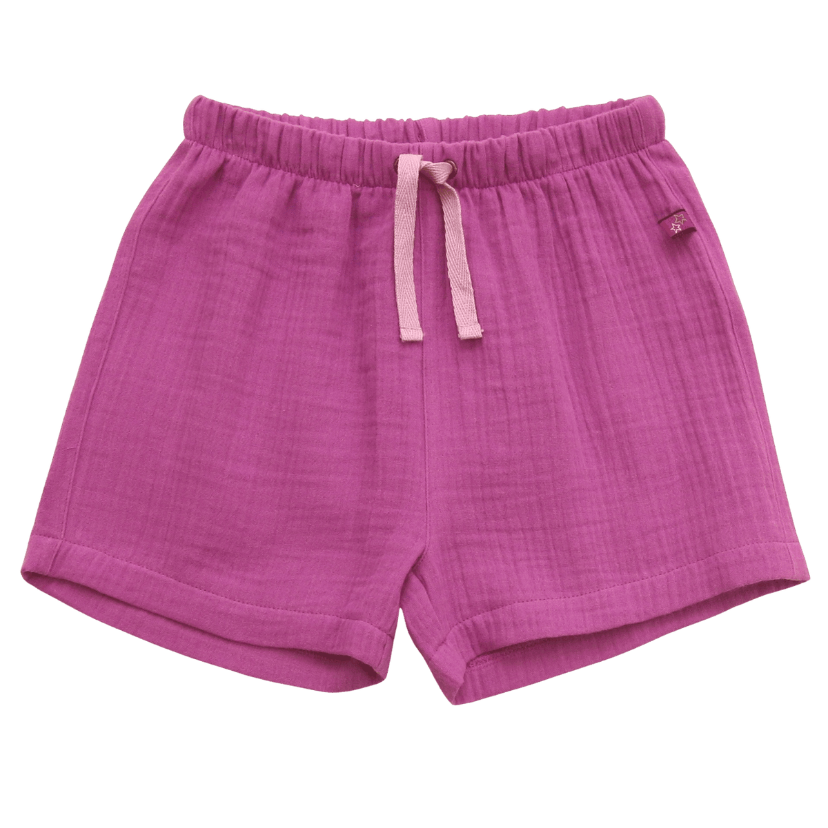 Kurze Musselin Hose, dark magenta