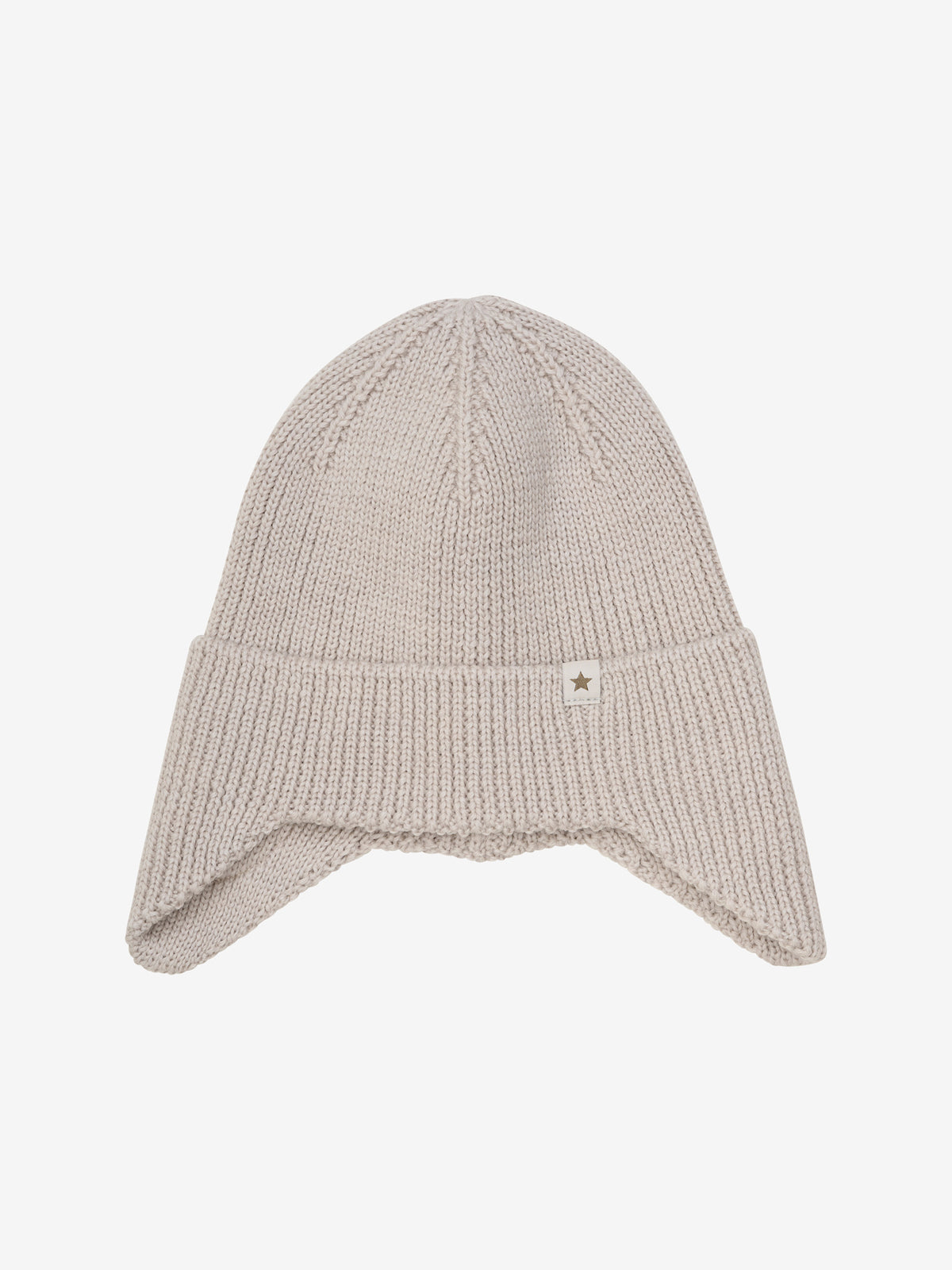 Mütze aus Wolle gestrickt mit Windstopper-Funktion, Camel Melange