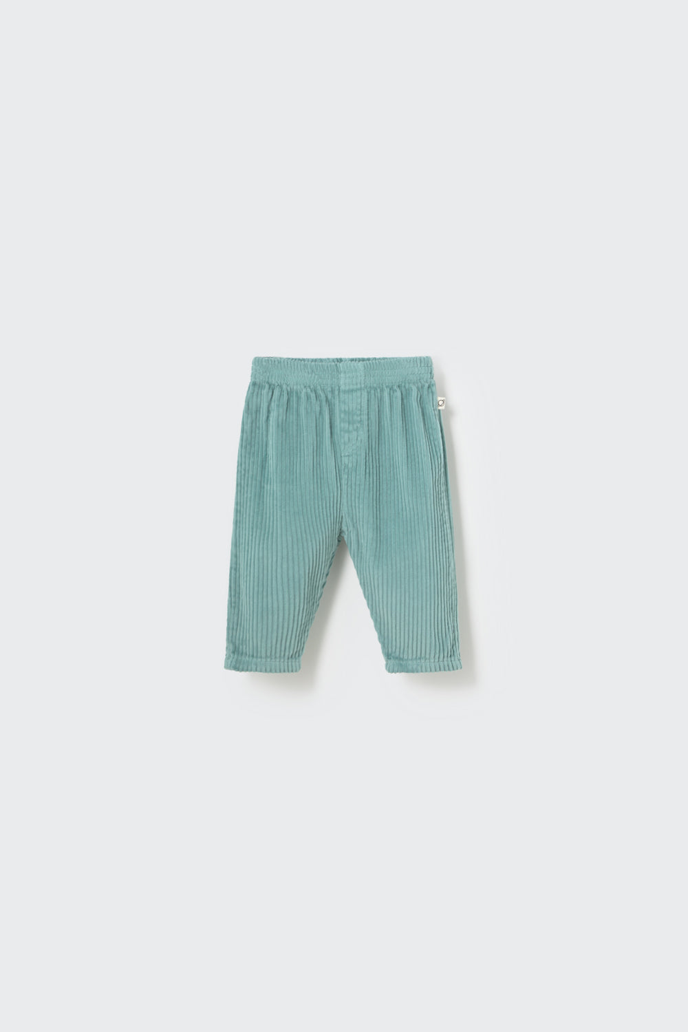 Wide corduroy baby pants in Mintgrün – Vorderansicht