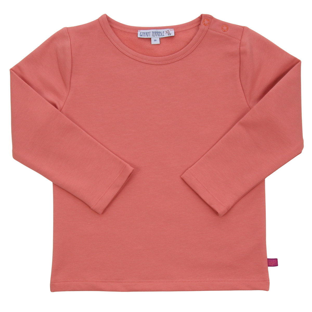 Warmer Baumwollfleece Pullover in Rosa von Enfant Terrible, erhältlich bei Bärechind in Winterthur, Zürich Schweiz.