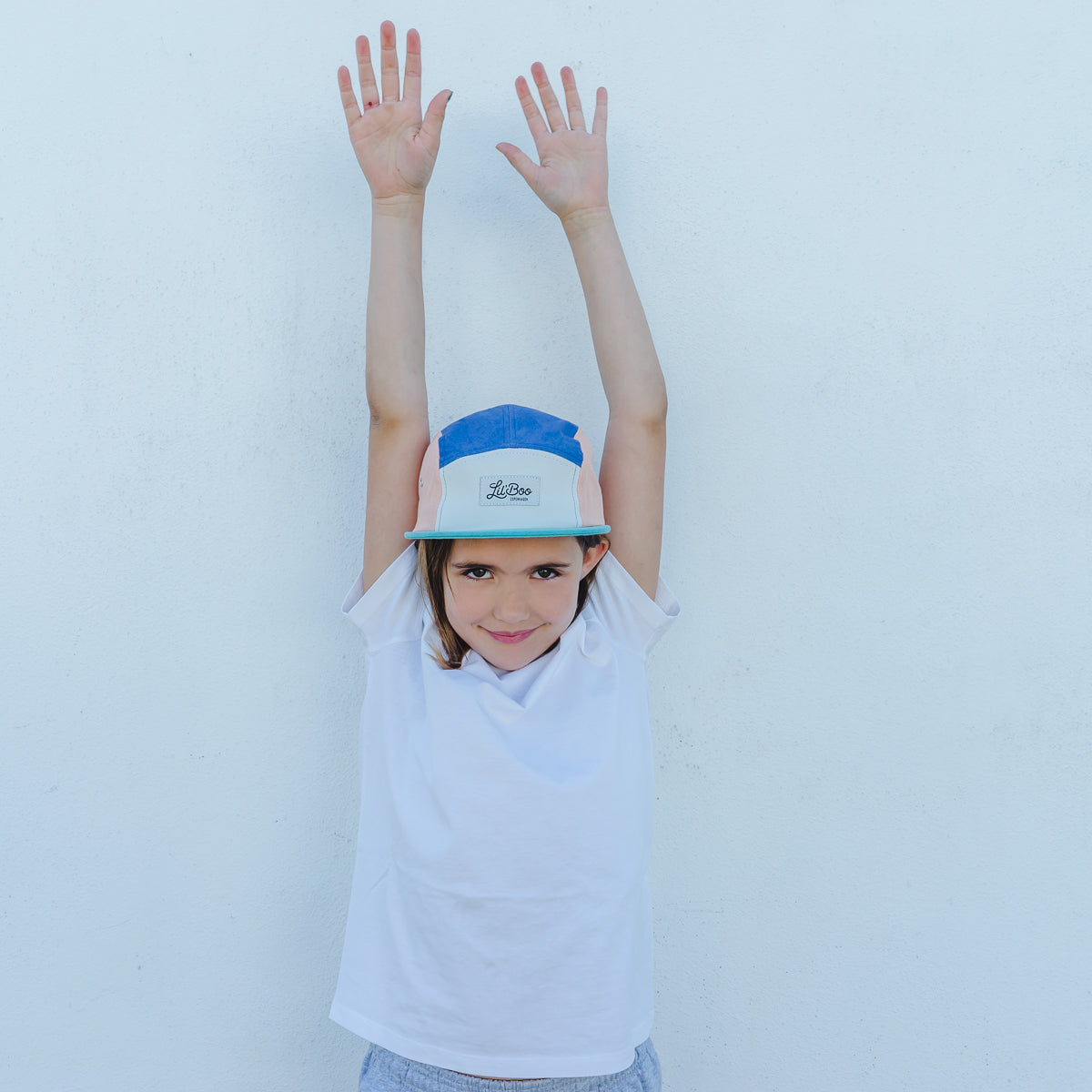 Lil Boo Kinder Cap Block Peach Bio Baumwolle leichte Sommer Cap für Kinder im Bärechind Winterthur