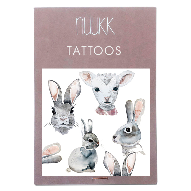 Verpackung der Osterhasen Kindertattoos von nuukk – vegane Kindertattoos bei Bärechind Winterthur Zürich Schweiz.