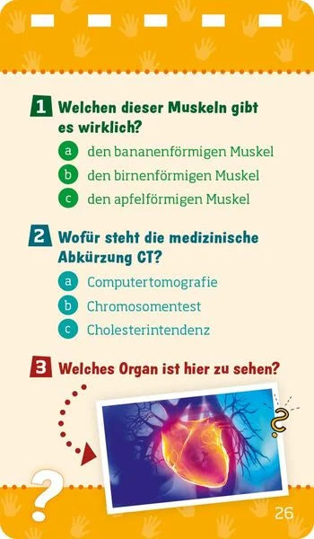 Beispielseite aus dem WAS IST WAS Quiz Körper
