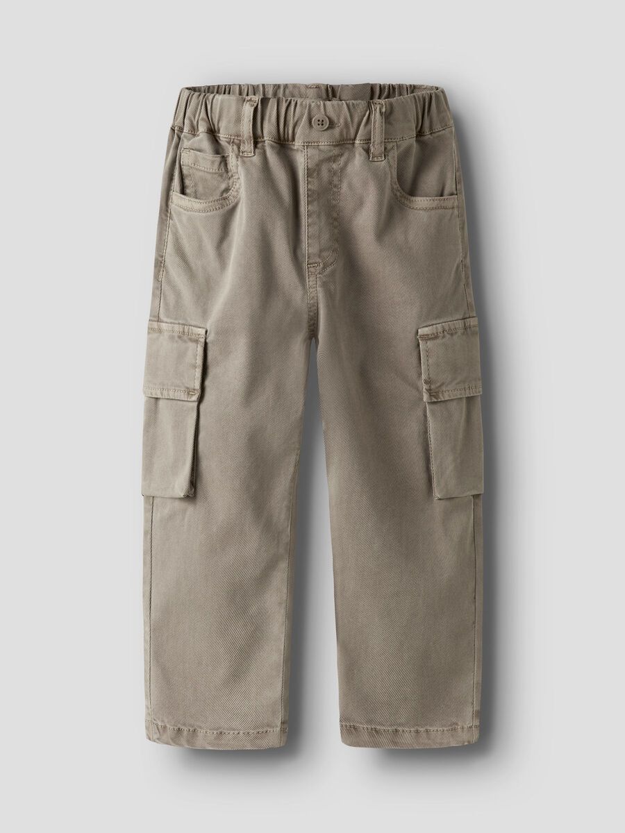Kinder Cargo-Hose aus TENCEL™ Twill, beige chinchilla