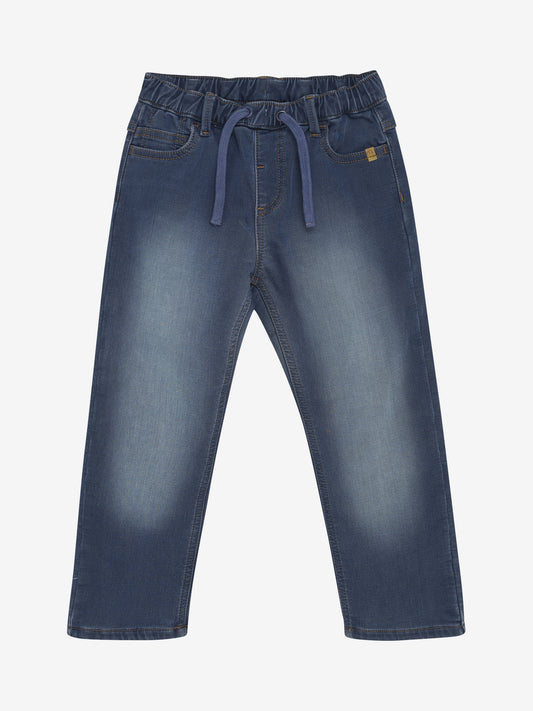 Pants Sweat Denim w. Lining, Dark Navy