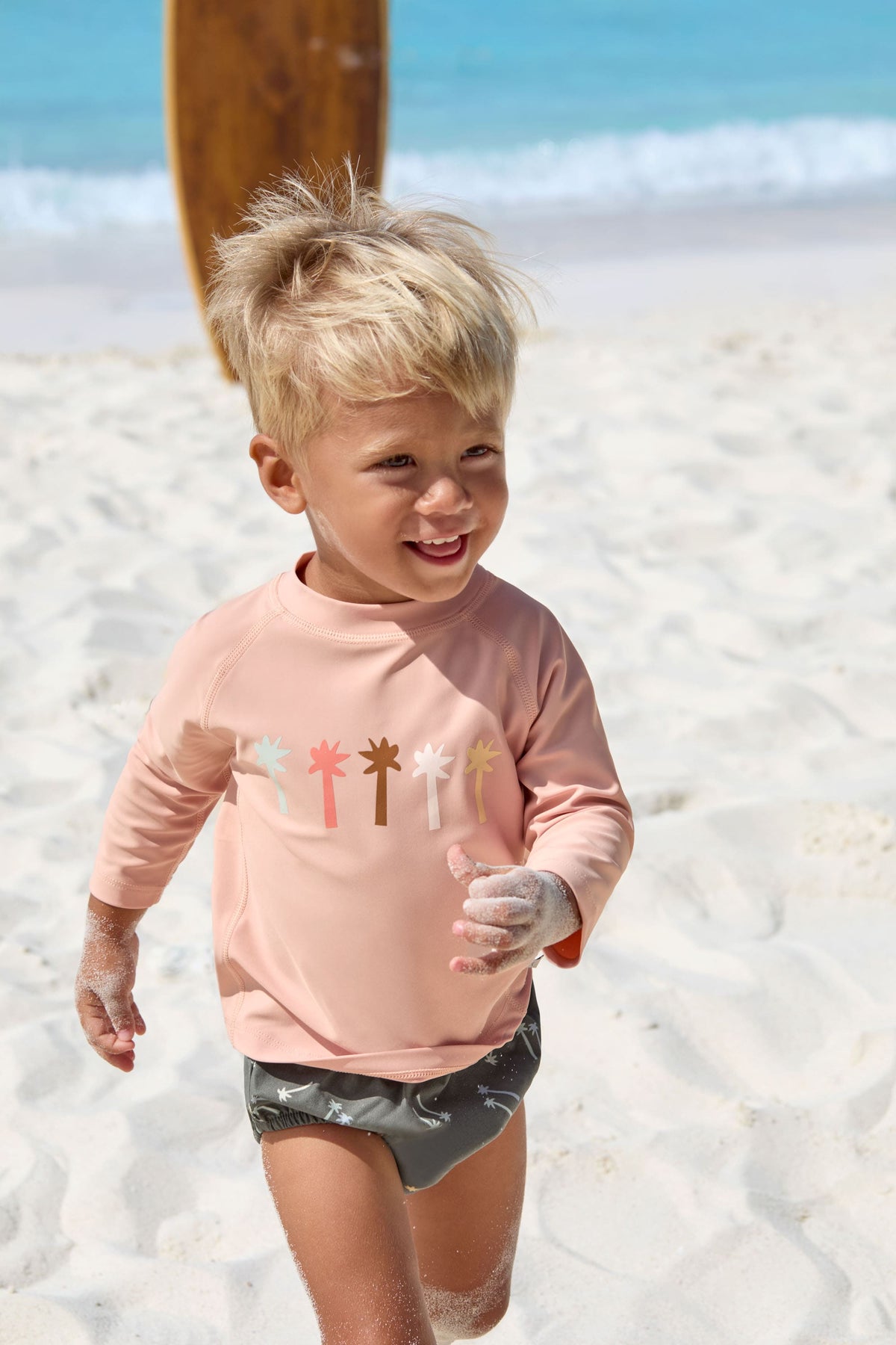 Schwimmwindel Baby - Palmen, Oliv
