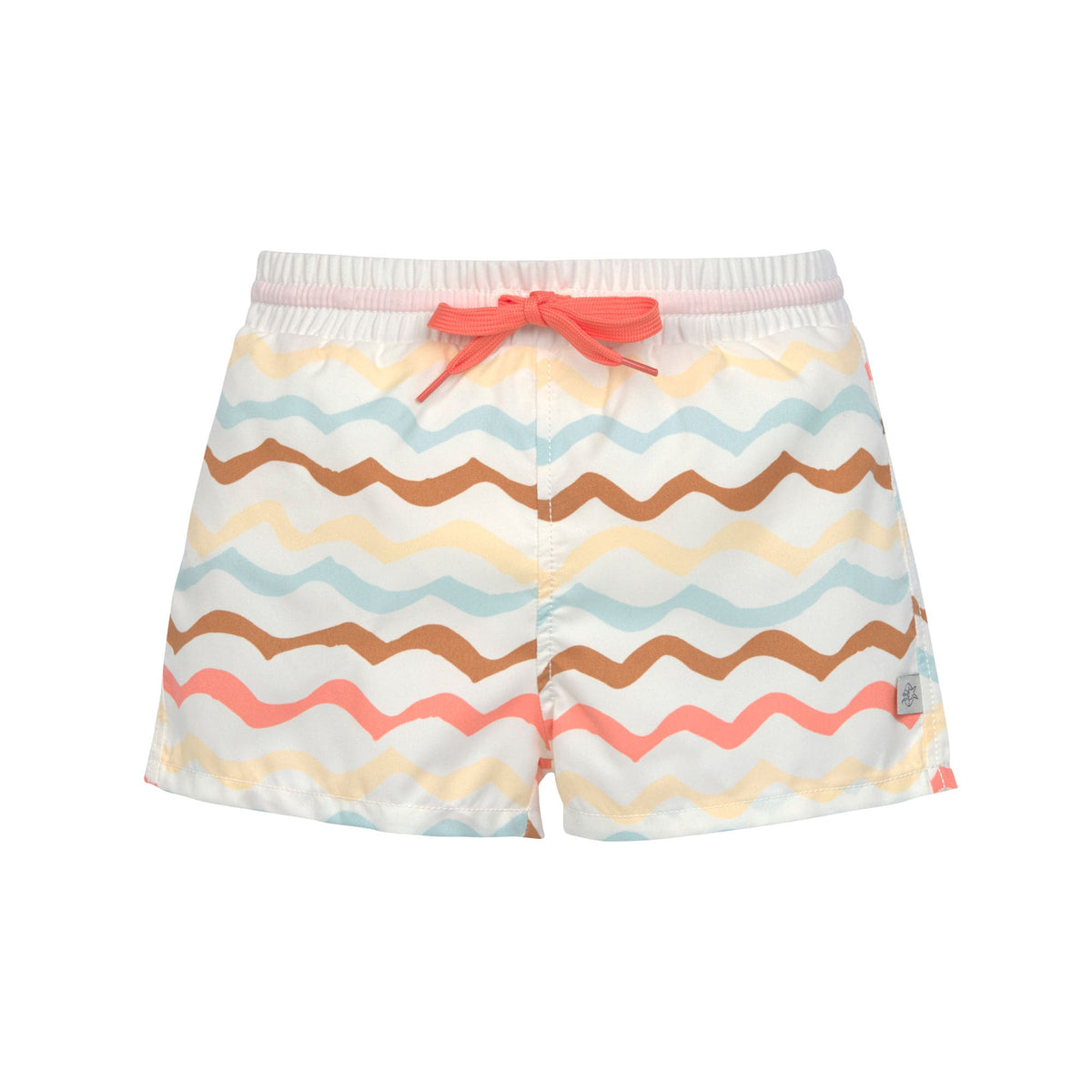Badehose Baby (mit Windel) - Wellen, Weiss