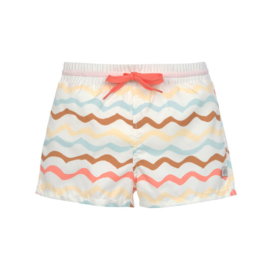 Badehose Baby (mit Windel) - Wellen, Weiss