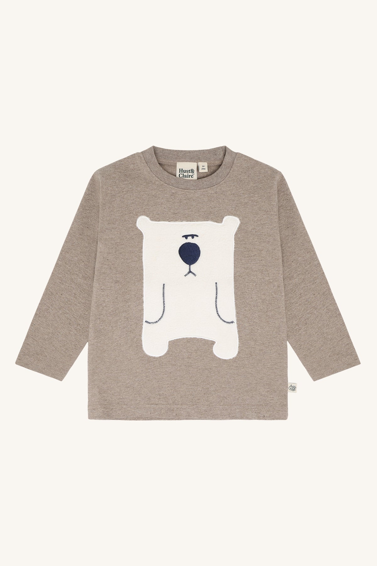 Anton Langarmshirt Bärenprint, Kangaroo Melange