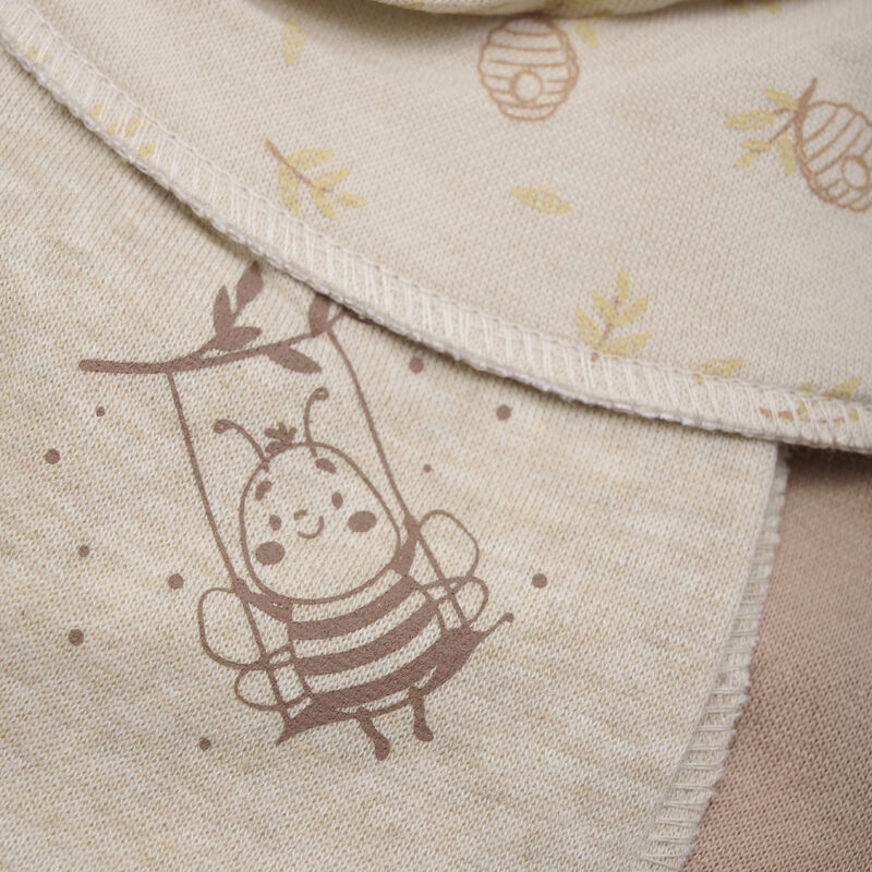 Pippi Bandana Bib Set,Biene braun/beige