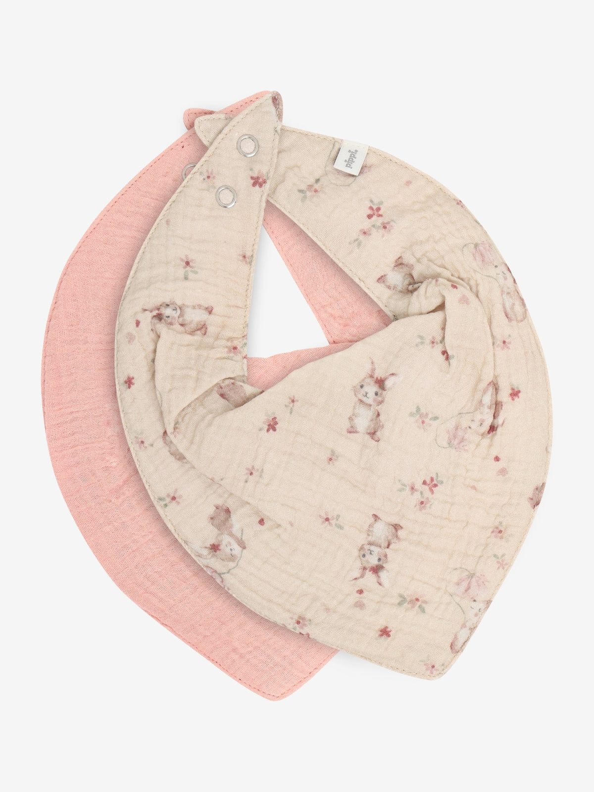 Muslin Bandana Bib, Rose Tan
