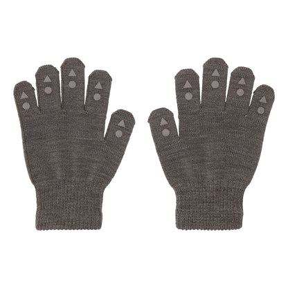 Oeko-Tex Wolle Grip Handschuhe, braun