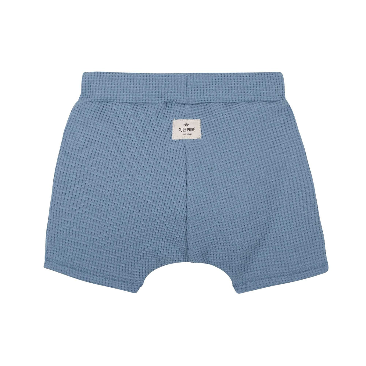 Baby-Hose aus GOTS-zertifizierter Waffel-Baumwolle in Blue Shadow – weich, luftig & nachhaltig von Pure Pure by Bauer, erhältlich in Winterthur, Zürich.