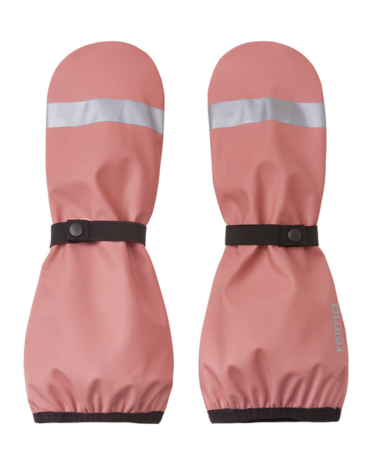 Reima Rain Mittens Puro Rose blush, wasserdichte Regenfäustlinge mit Reflektoren