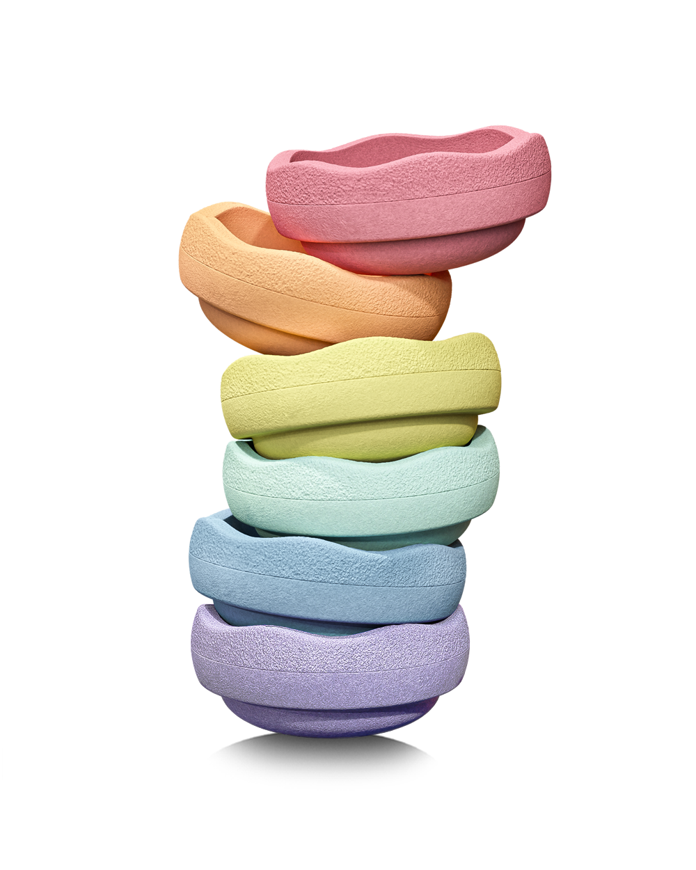 Stapelstein Mini Rainbow Pastell – stapelbar, leicht und perfekt für kleine Hände