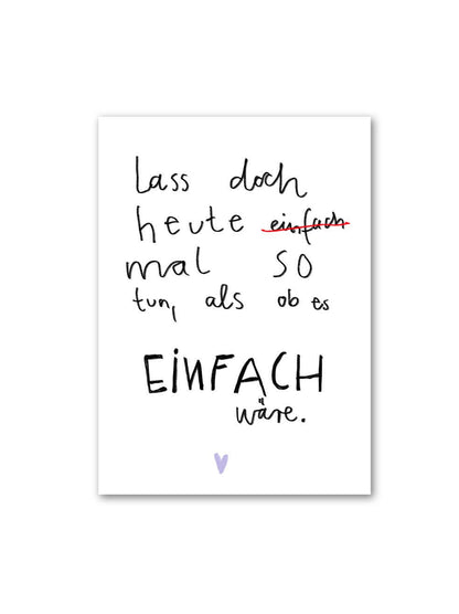 Postkarte "Lass mal so tun" | DIN A6
