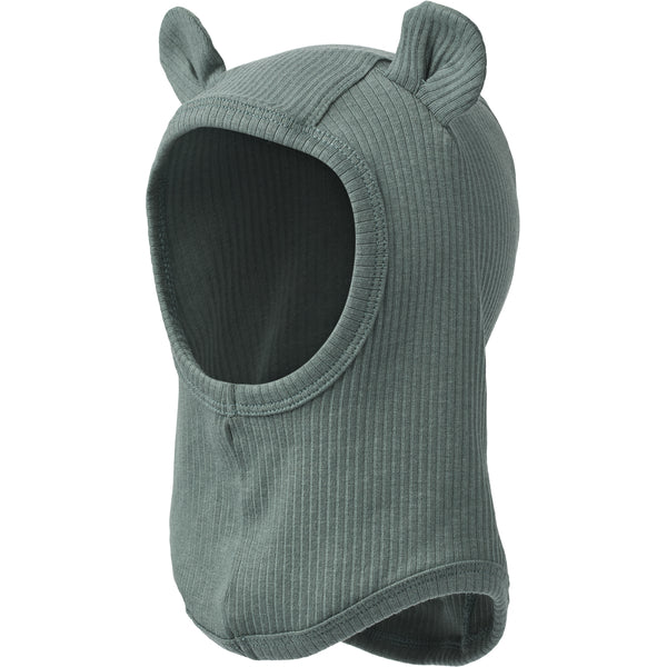 MarMar Balaclava Ear in Dusty Green mit niedlichen Ohren – erhältlich im Bärechind