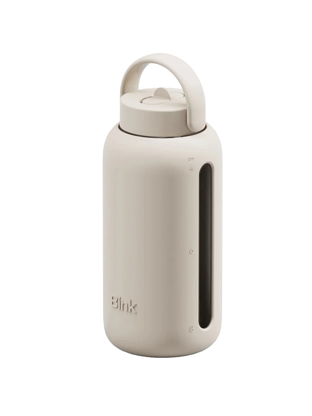 Bink Day Bottle 800 ml in der Farbe Sand aus Glas mit Silikonhülle – nachhaltige Trinkflasche bei Bärechind in Winterthur, Zürich, Schweiz.