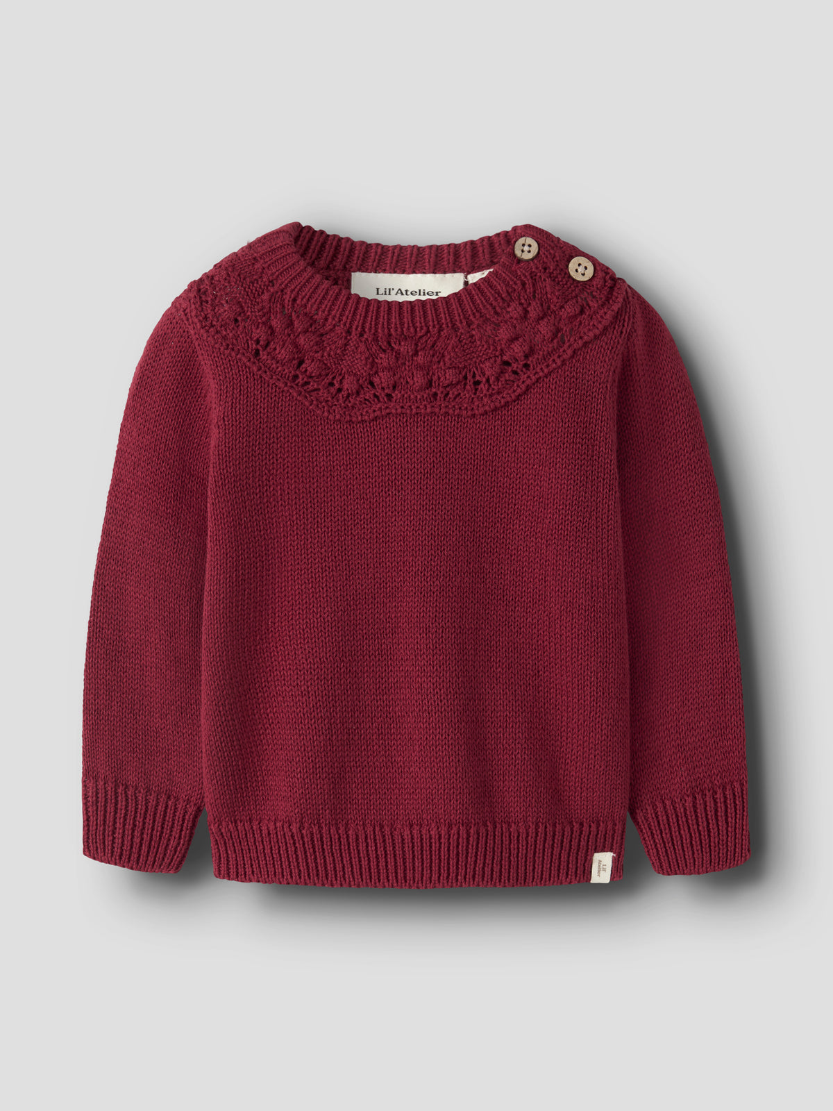 Bio-Baumwolle Strickpullover in Biking Red, Vorderansicht