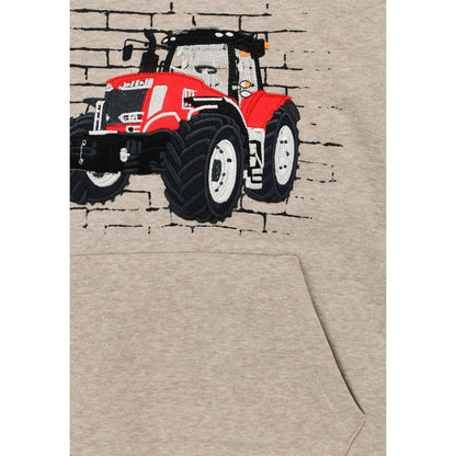 Detailaufnahme Bondi Kinder Sweatshirt Ich fahr Traktor – Stickerei Traktor, erhältlich im Bärechind Winterthur Schweiz