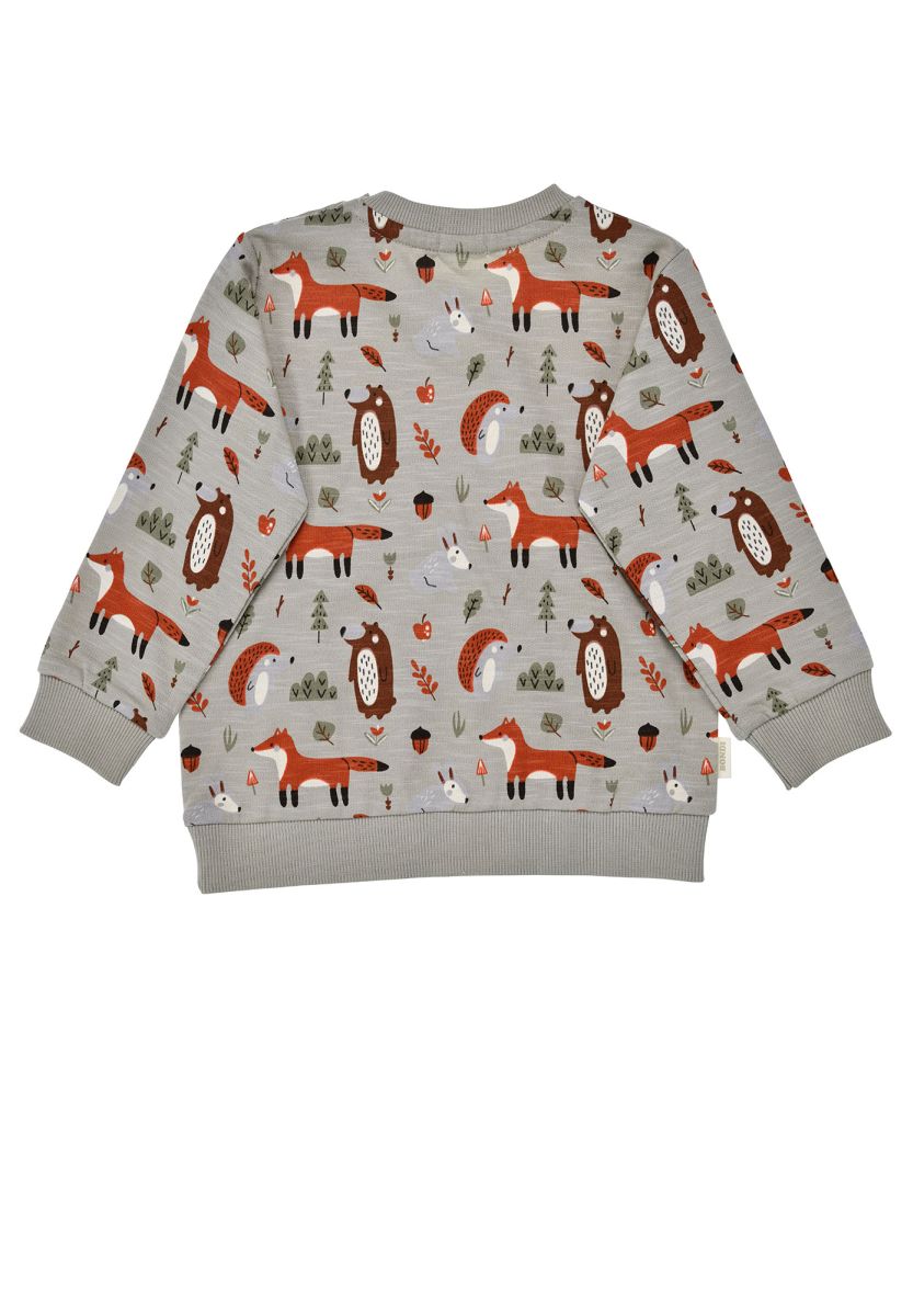 Bondi Kinder Sweatshirt mit Fuchs Igel und Waldtier Print bei Bärechind Winterthur Zürich Schweiz