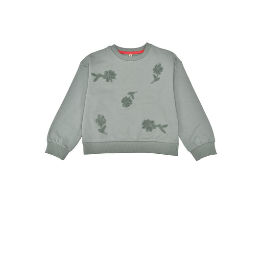 Bondi Sweatshirt für Kinder in Mint mit Blumenmuster bei Bärechind Winterthur Zürich Schweiz