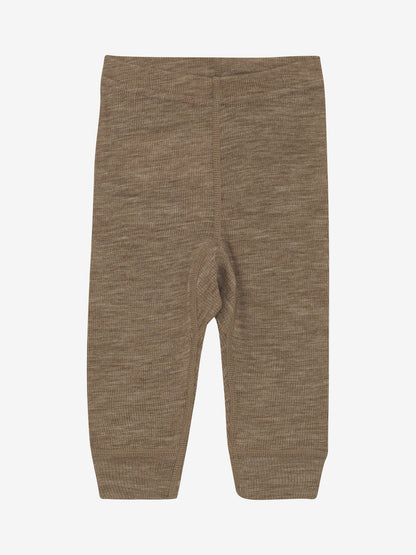 CeLaVi Baby Leggings aus Wolle in Dusky Green – flachliegend von vorne, erhältlich im Bärechind in Winterthur, Zürich, Schweiz.