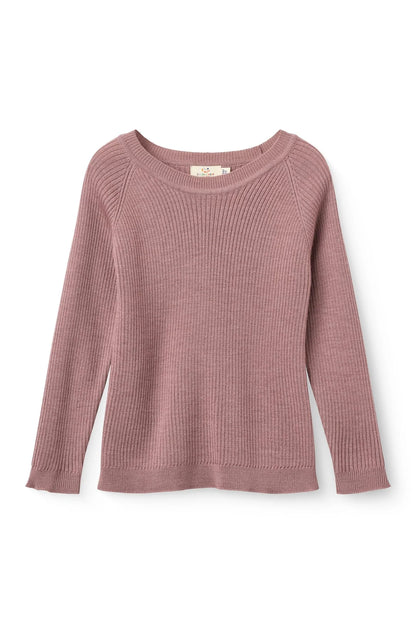 Copenhagen Colors Merino Wollpullover für Kinder in Winter Rose aus 100% Merinowolle, Bärechind Winterthur, Zürich, Schweiz.