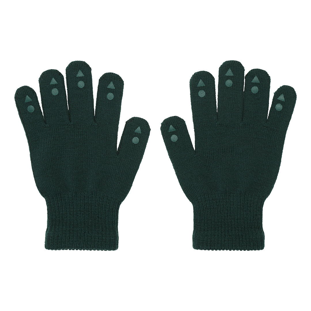 Oeko-Tex Wolle Grip Handschuhe, grün