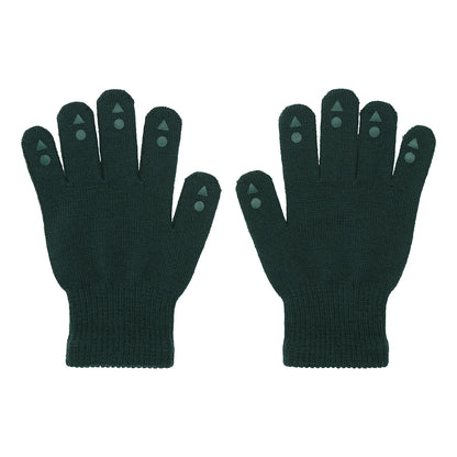 Oeko-Tex Wolle Grip Handschuhe, grün