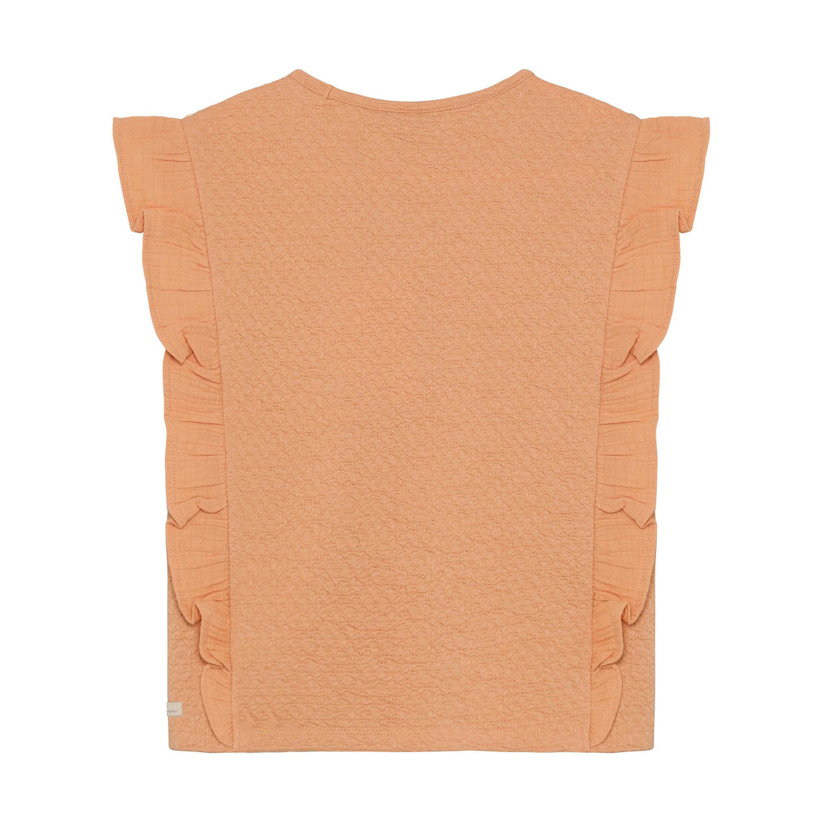 Rückansicht des Daily7Kids Frottee Tops in Apricot für Kinder