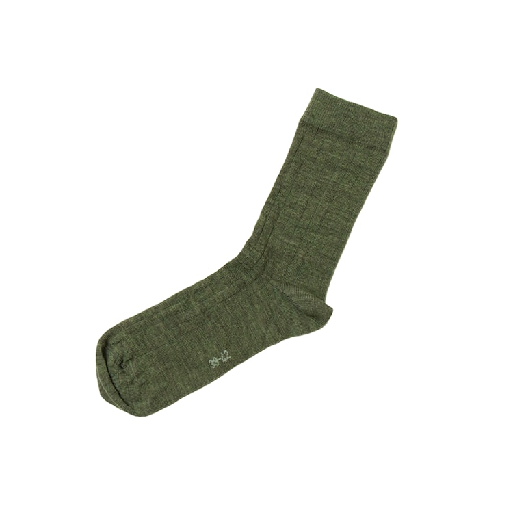 Dünne Joha Wollsocken, grün