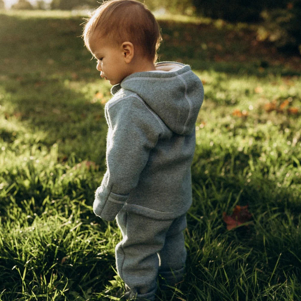 Wollwalk Jacke Essential Mint von Emma & Noah aus Merinowolle