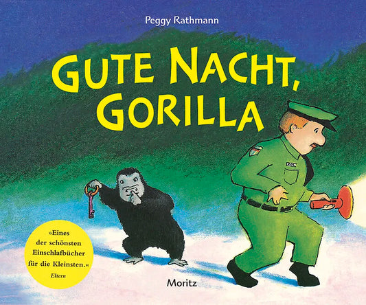 Gute Nacht, Gorilla – ein humorvolles Gute-Nacht-Bilderbuch von Peggy Rathmann für Kinder ab 3 Jahren, erhältlich bei Bärechind Winterthur