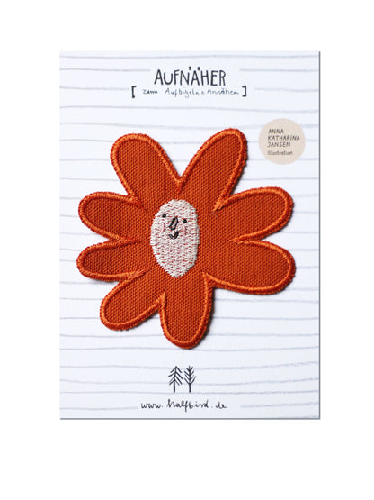 Halfbird Aufnäher Blume kaufen im Bärechind Winterthur – nachhaltiger Flicken zum Aufbügeln oder Aufnähen.