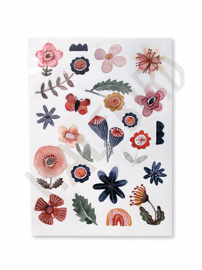 Halfbird Sticker „Blumen“ kaufen im Bärechind Winterthur –spülmaschinenfeste Aufkleber mit liebevollen Motiven für Kinder