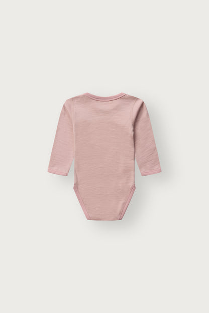 Rückansicht des Baloo Langarmbodys in Dusty Rose