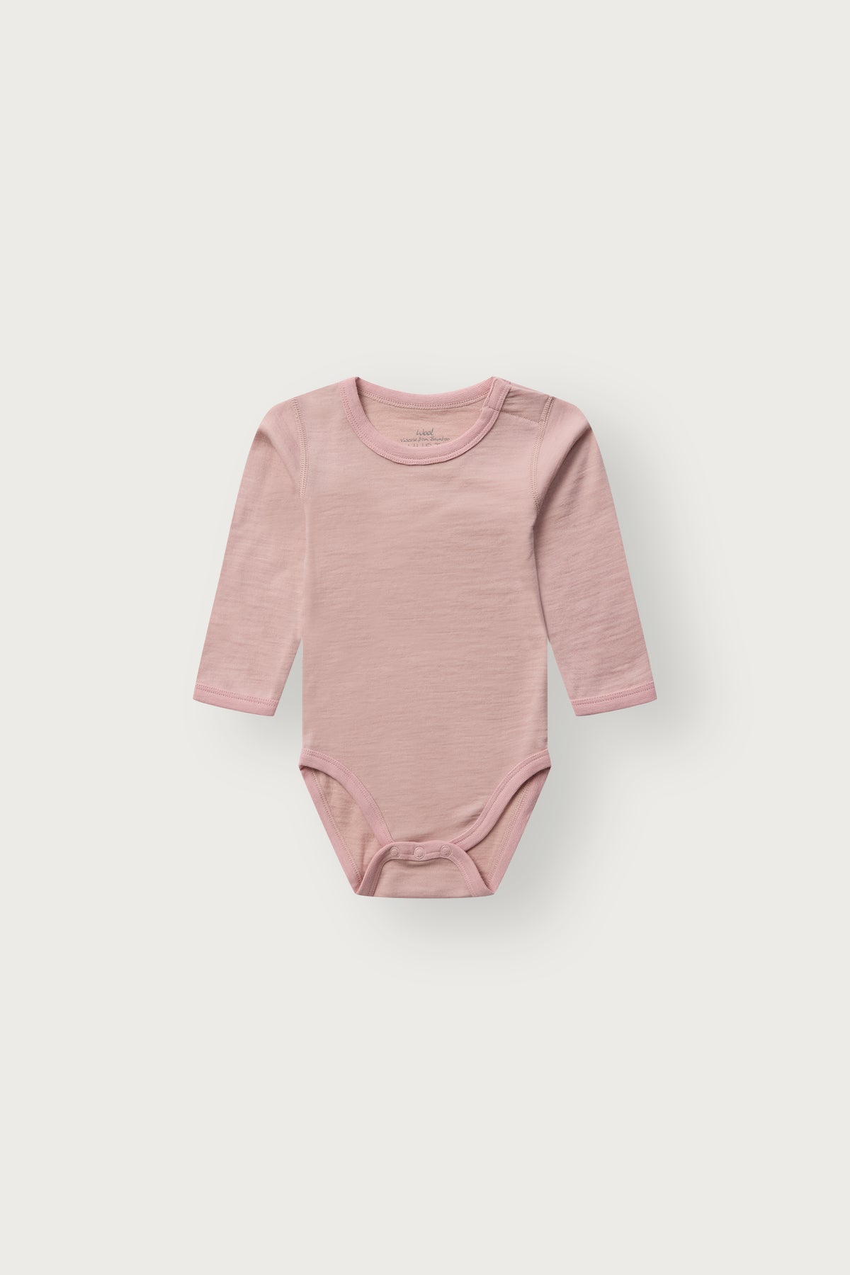 Baloo Merino/Bambus Langarmbody, Dusty Rose, Vorderansicht
