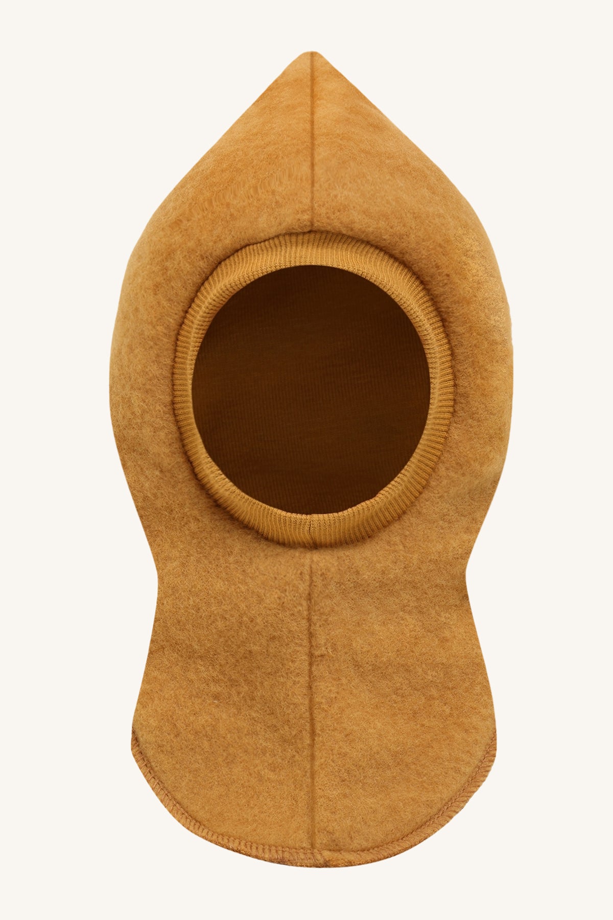 Feo Merino Schlupfmütze in Old Mustard, Vorderansicht