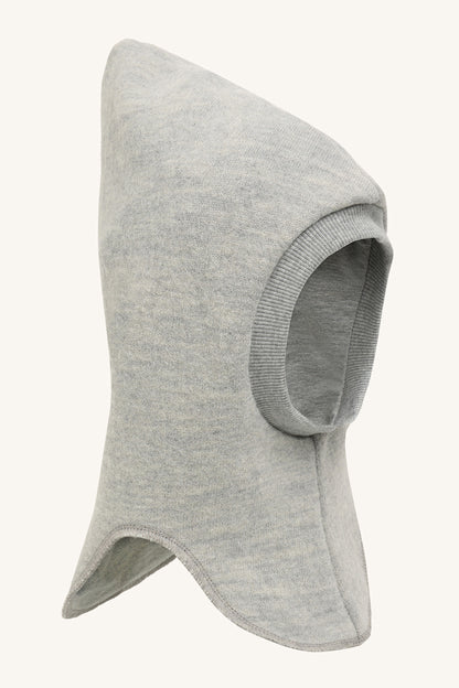 Hust & Claire Feo Wollwalk Schlupfmütze in Light Grey mit Halswärmer