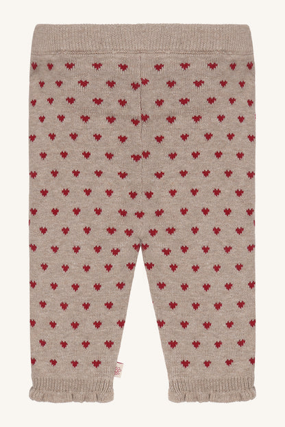 Hust & Claire Lisa Strickleggings Herzen in Biscuit, Ansicht 2