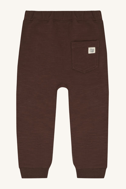 Jogginghose aus gebürsteter Bio-Baumwolle, innen flauschig und warm