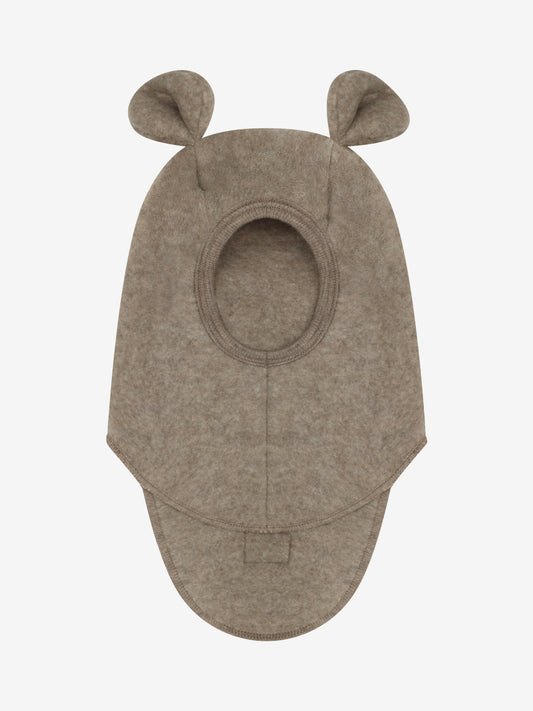 Huttelihut Merino Schlupfmütze mit Bärenohren in der Farbe Brown, Vorderansicht