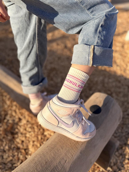 My Day My Dream Kindersocken Schulkind in Pastell Rosa, Ansicht 2