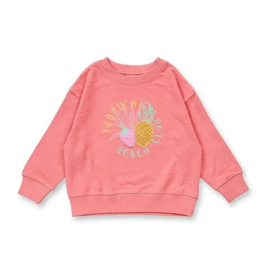 Sweatshirt aus 100% Baumwolle in pink peach von Sense Organics, erhältlich im  Kinderladen Bärechind in Winterthur, Zürich, Schweiz.