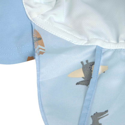 Innenansicht des Baby Sonnenhuts von Lässig – weiches, atmungsaktives Material in Hellblau