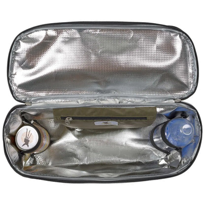 Innenansicht der Lässig Insulated Buggy Shopper Tasche in Olive, isoliert für Essen und Trinken.