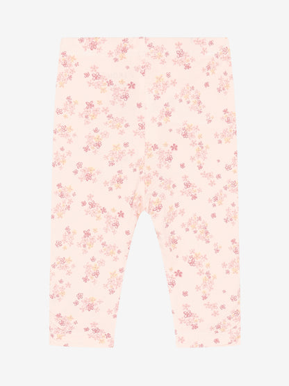 Baby Leggings Baumwolle rosa mit Blumenprint FIXONI im Bärechind Winterthur Zürich Schweiz kaufen