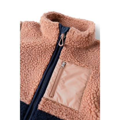 Liewood Nolan Teddyjacke mit YKK Reissverschluss und kontrastierenden Details im Bärechind